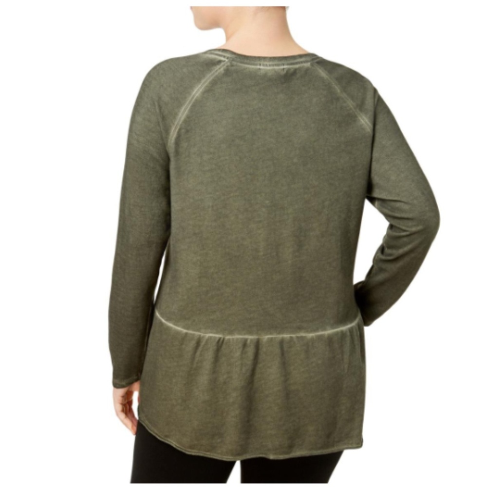 NWT! Style & Co Macy's Peplum High Low Top Plus sizes - Picture 2 of 4
